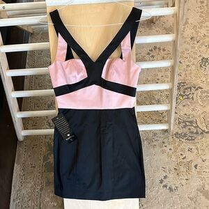 bebe Pink and Black Mini Dress